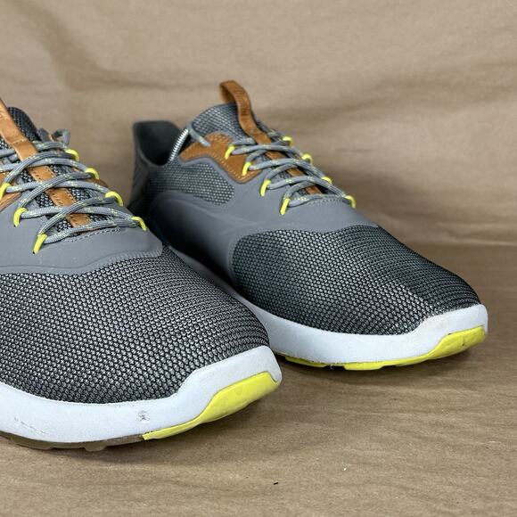 Olukai Nihoa Li Mens Size 12 Gray Knit Leather Trim Casual Lightweight Sneakers - Picture 4 of 11